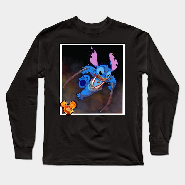 Baraka/Stitch on the war path Long Sleeve T-Shirt by Withering Monkey